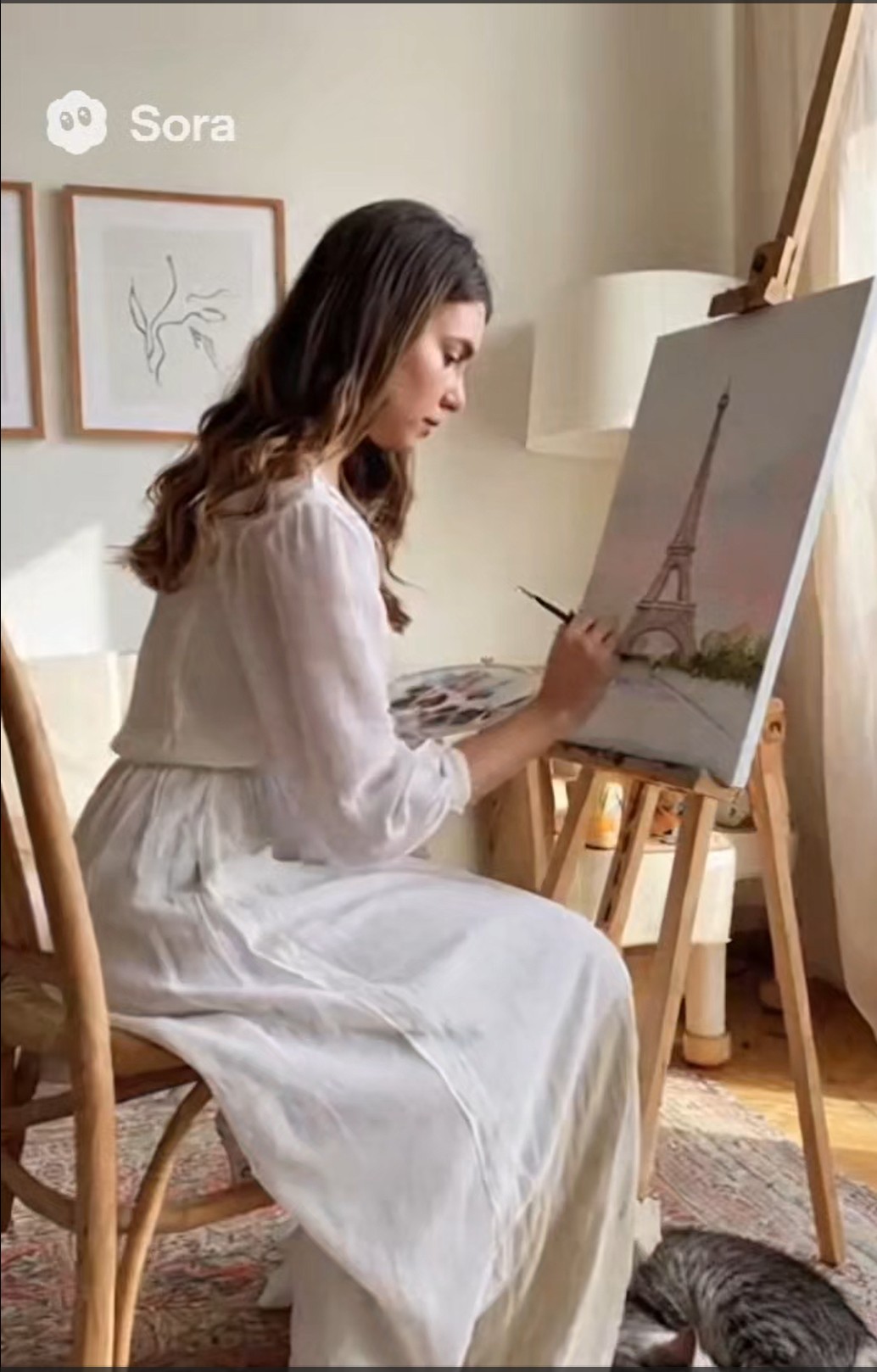 The painting girl